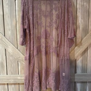 Womens lace kimono